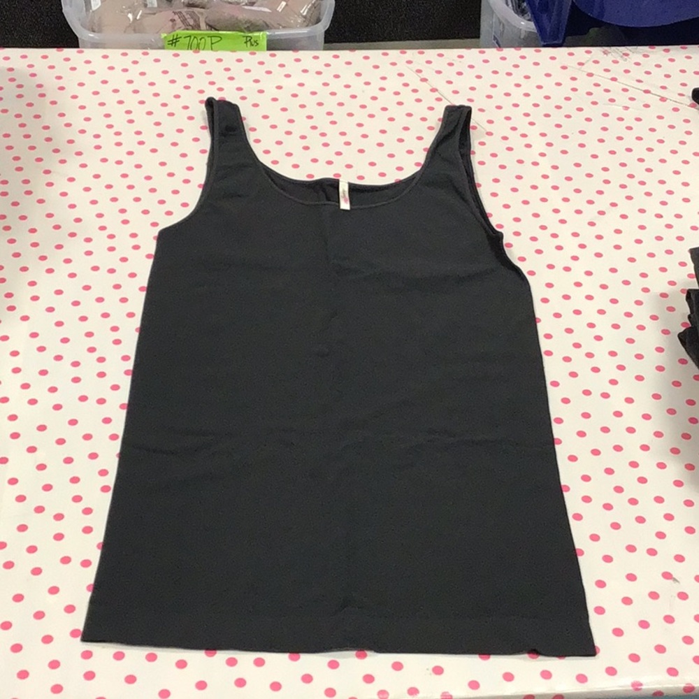 Skinnytees tank, one size fits most, color charcoal